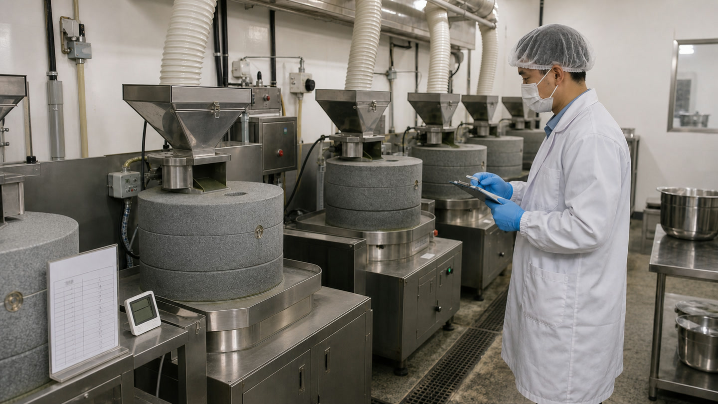Ruang penggilingan matcha industri